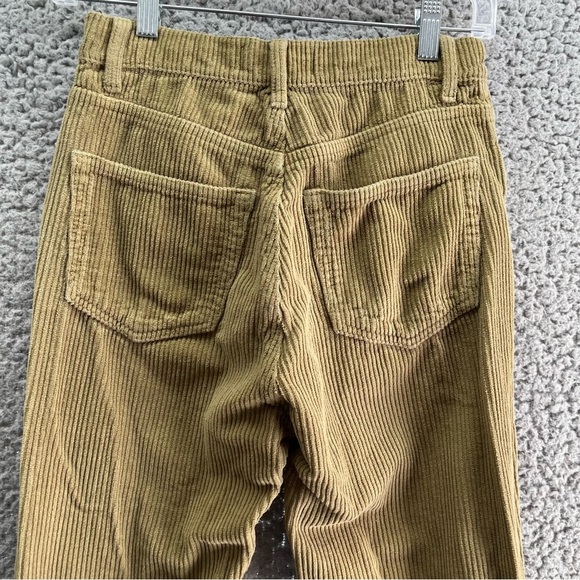 Reformation Cynthia Tan Corduroy Pants Women Sz 25 High Waisted Straight Leg - Picture 6 of 9